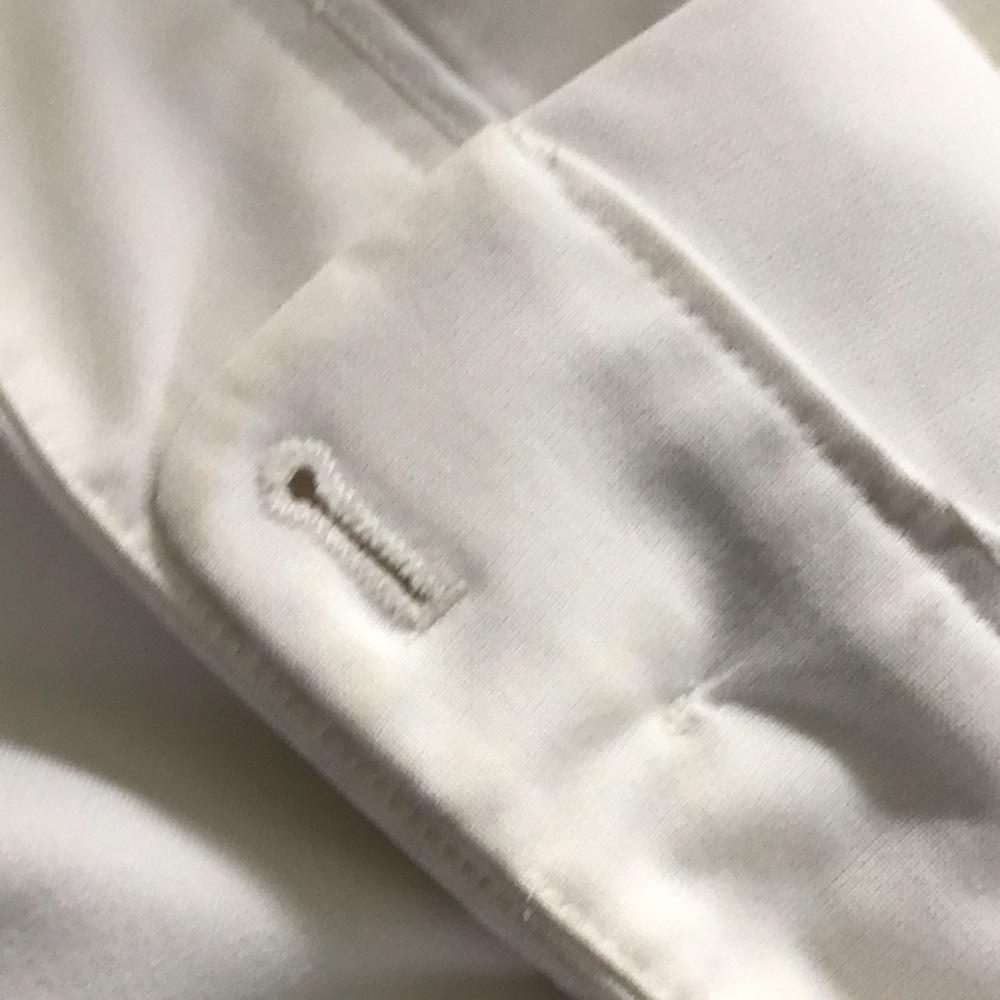 Talbots lined White Ankle Pants donating shirt on - Picture 6 of 7